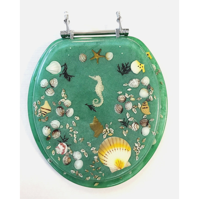 17'' Toilet Seat Sea Treasure , Green