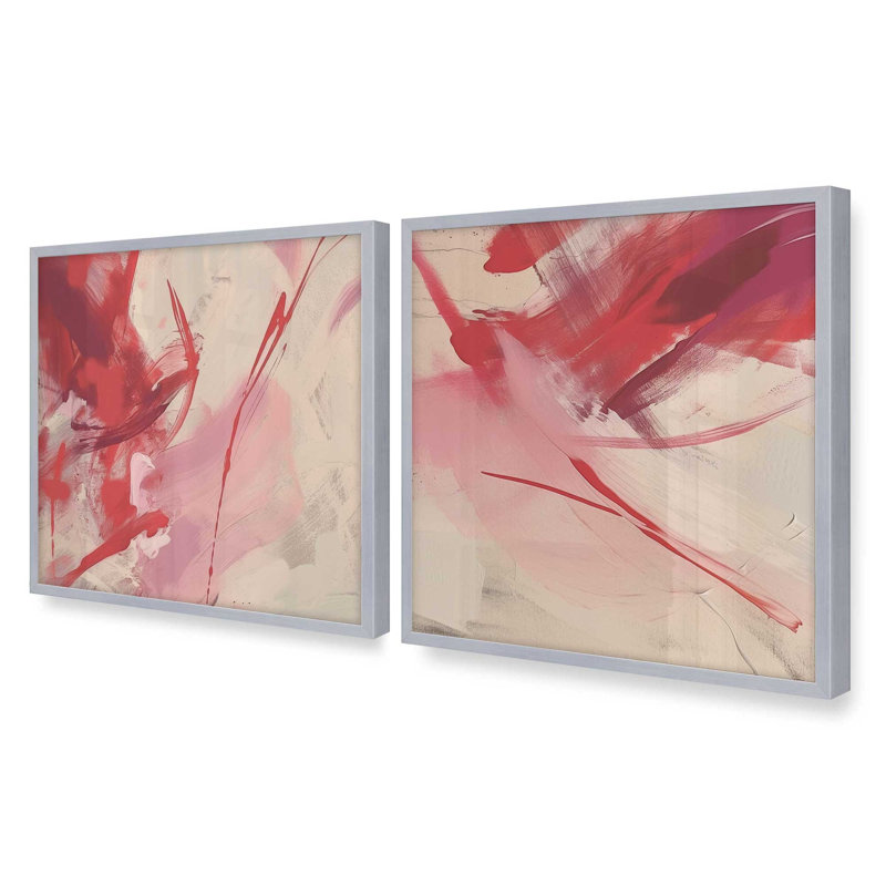 "Rosy Rhapsody" par Golden Glow Interiors 2 - Pièces sur papier, Chrome poli, H 17,25 po x l 17,25 po