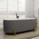 Colour 67" L x 31" W Fluted Freestanding Soaking Acrylic Bathtub with Chrome Drain and Overflow