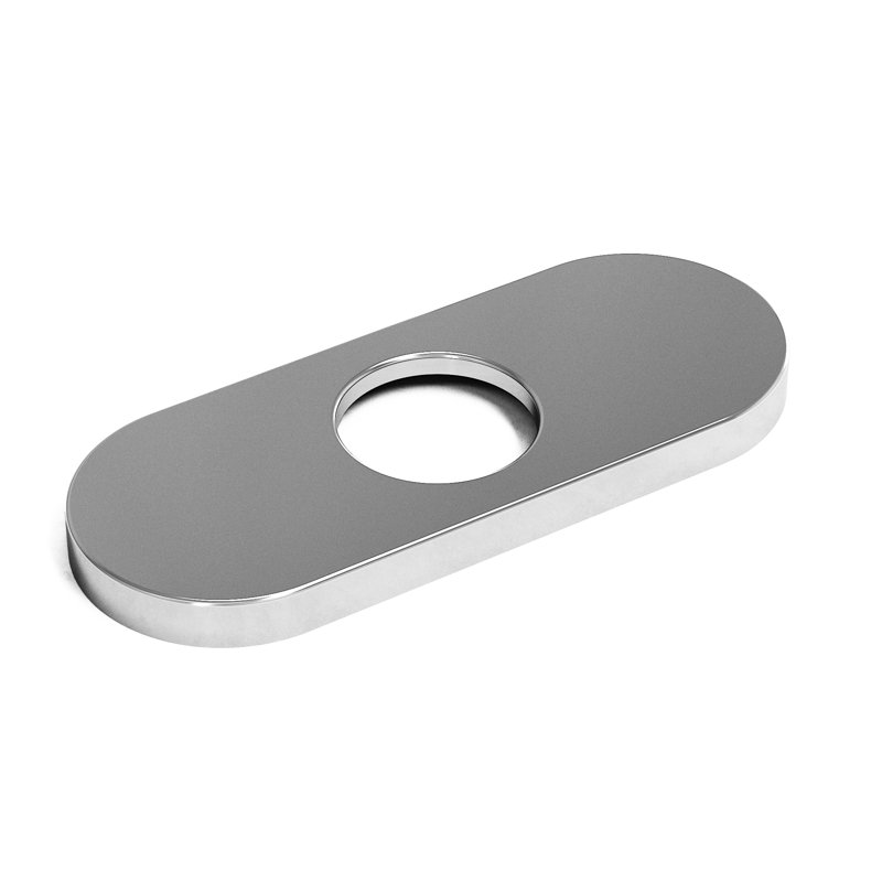 5.5 in. Bathroom Sink Faucet Hole Cover Deck Plate For 1 or 3 Hole in Chrome, Chrome