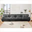 Canapés-lits | Canapé modulaire 4 places à assise profonde pour salon, appartement, studio | Gris ardoise | Chenille