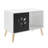 Sam's Pets Convertible 22" Black and White Cat Condo End Table