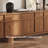 71” Walnut TV Stand, Modern Media Console with Drawer & Cabinet Storage, Living Room Entertainment Center