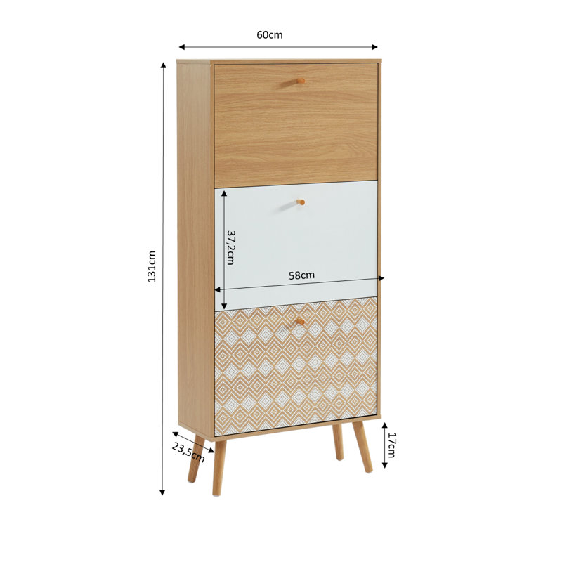 18 Pair Shoe Storage Cabinet