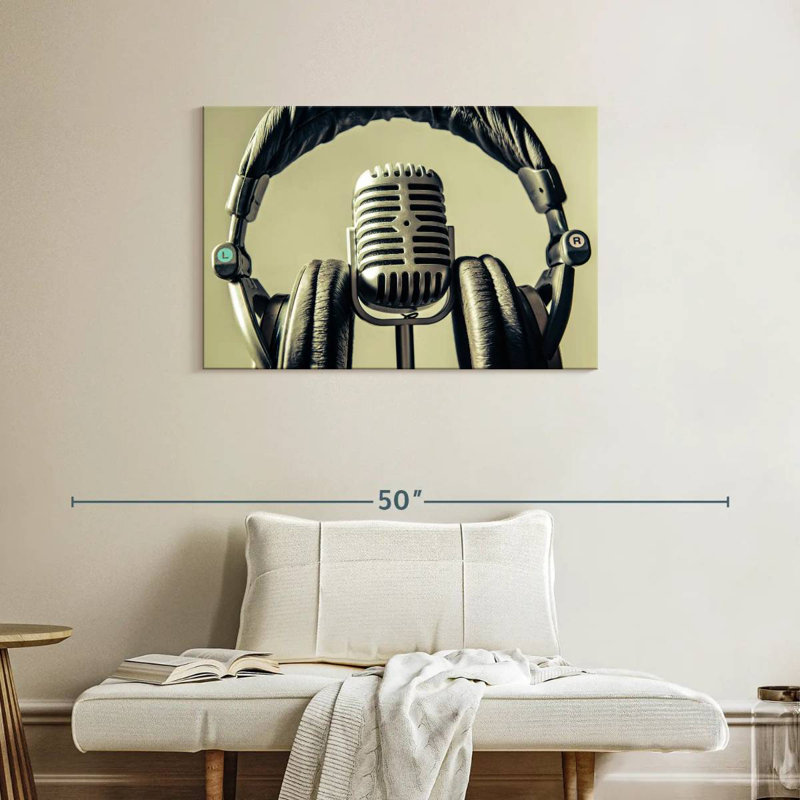 Abarca Microphone And Headphone, 24" H x 36" W
