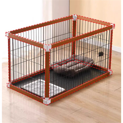 27.95'' H Panel Solid Wood Exercise Pen