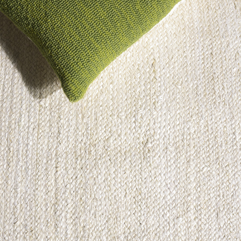 Tapis beige en jute tissé à la main Padley, Ovale 4 pi x 6 pi