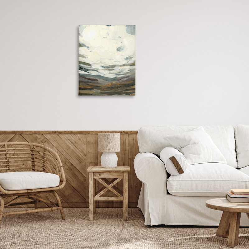 «Cloudy Abstract View», art mural par Haley Knighten, H 30 po x l 24 po