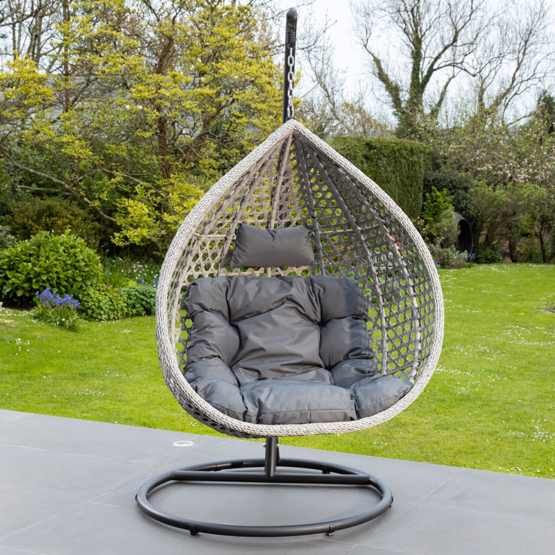 Ulster Egg Chair with Stand, Dark Grey