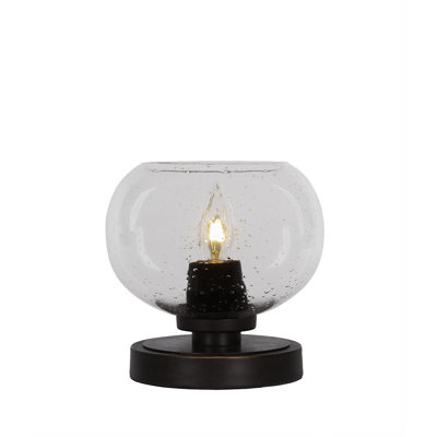 Whitmire Accent Lamp Shown In Dark Granite Finish With 7" Clear Bubble Glass