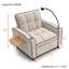 Canapé-lit convertible avec support pour téléphone et table d'appoint