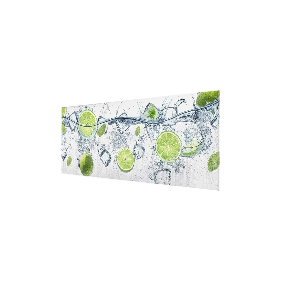 Glasbild Erfrischende Limette