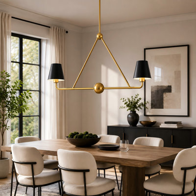 Novren Industrial Linear Iron Cone Shade Kitchen Island Iron Pendant Light