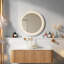 Meuble-lavabo et lavabo spacieux spacieux en céramique et en bois