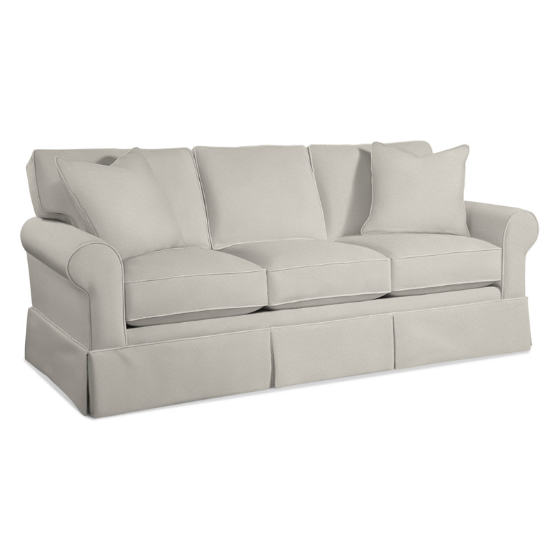 Benton 86'' Upholstered Sofa, White Performance Fabric; 0851-94, 5" Innerspring Mattress