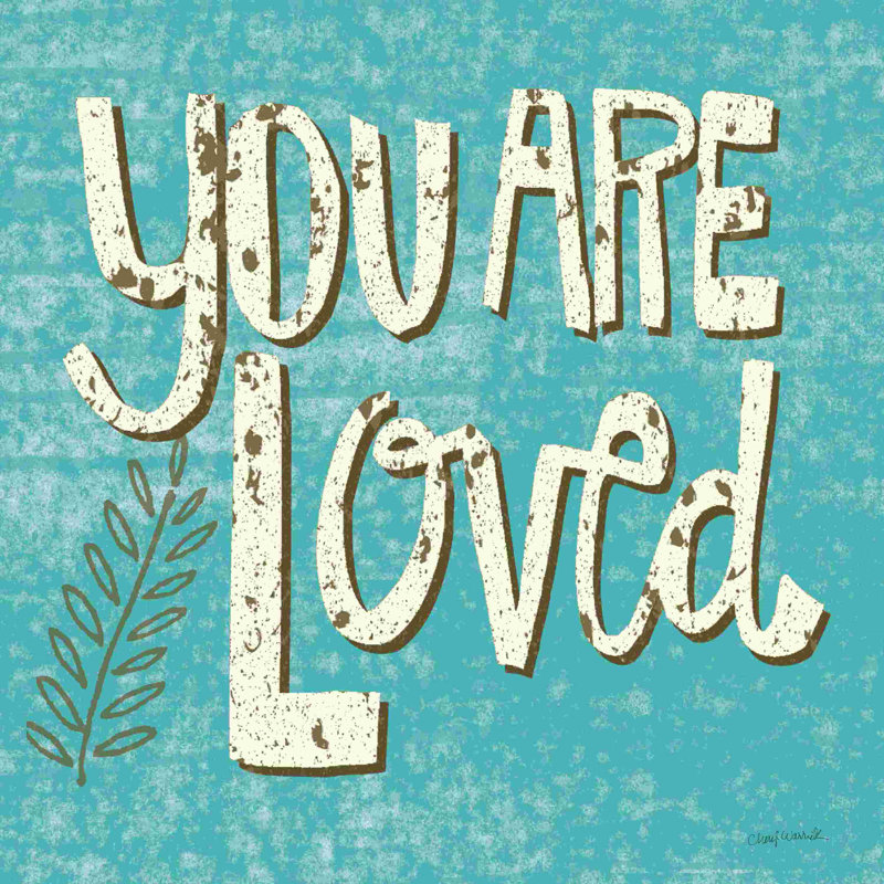 «You are Love» par Cheryl Warrick - Art textuel sur toile tendue, H 12 po x l 12 po, Toile tendue, Non