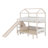 Bunk Bed, House-Shaped with Slide and Storage Staircase, Sturdy Frame-574370616