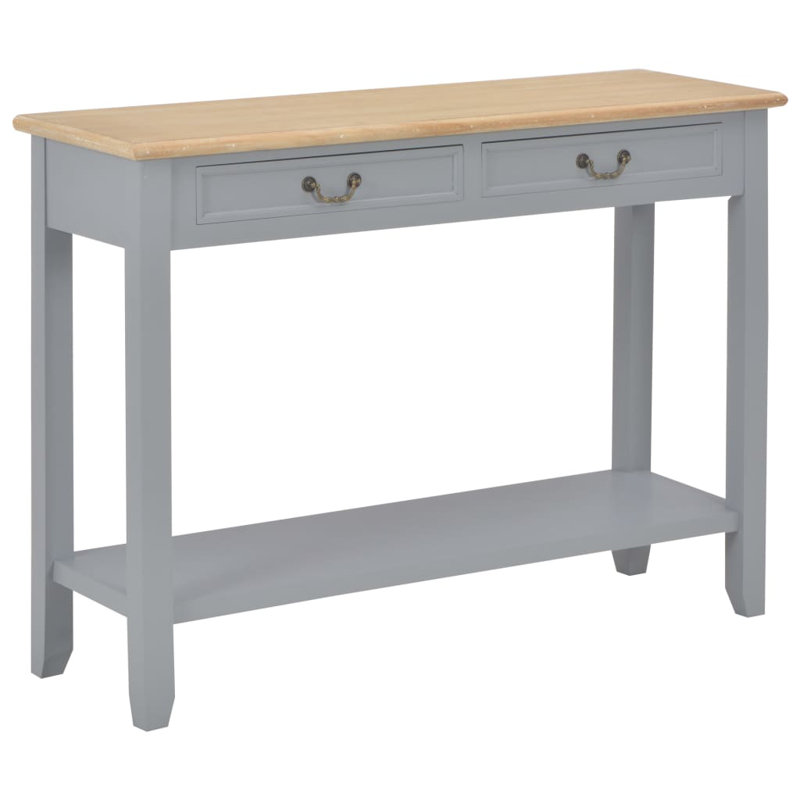 Raymond 110cm Console Table, Grey, Natural