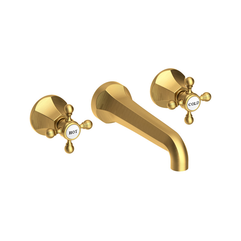 Wall Mount Lavatory Faucet, Satin Bronze (PVD)