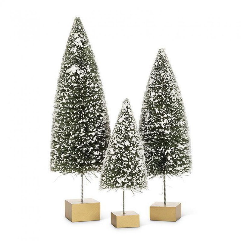 Arbre de table Snowy Bottle Brush, H 12 po x l 3,5 po x P 3,5 po