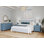 Ensemble de chambre avec commode Lana et table de chevet bleue Lana