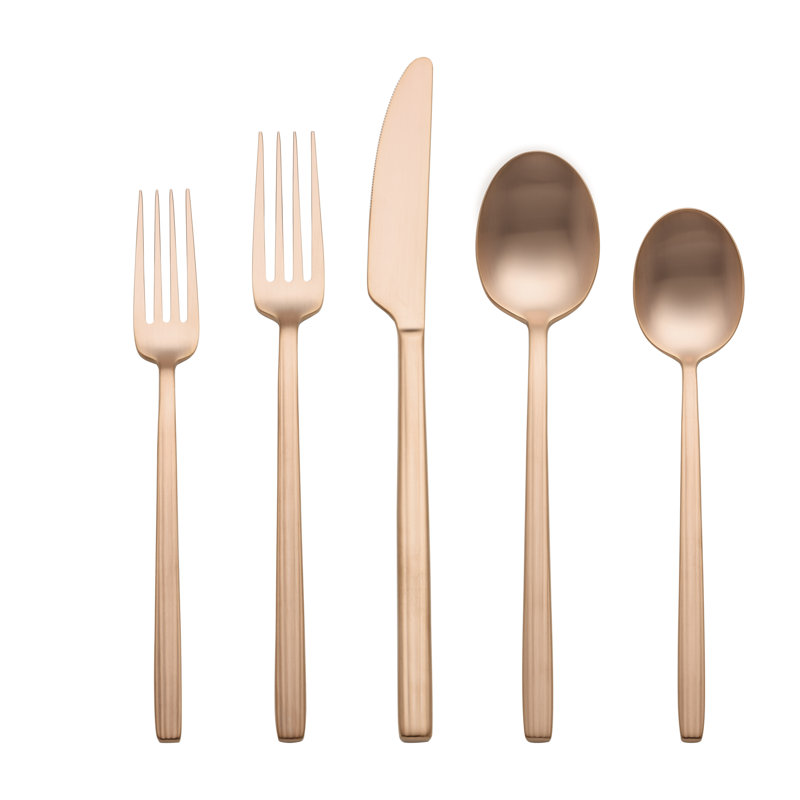 Oneida Dean Satin Rose Gold 20-Piece Flatware Set