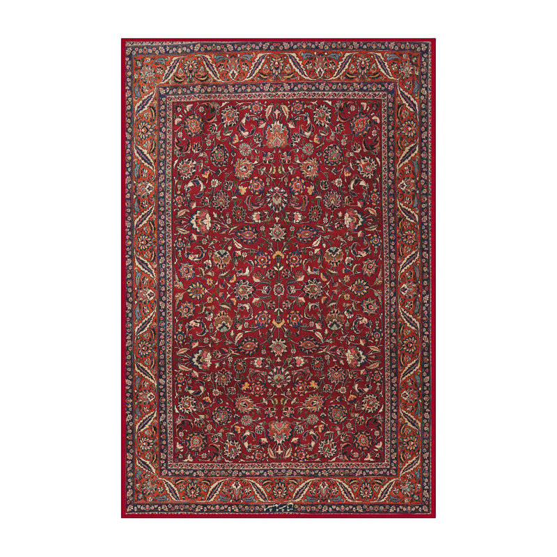 Tapis oriental rouge Candice, Rectangle 7 pi x 10 pi