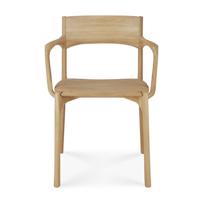 PI dining chair - oak - with armrest 55/53/79