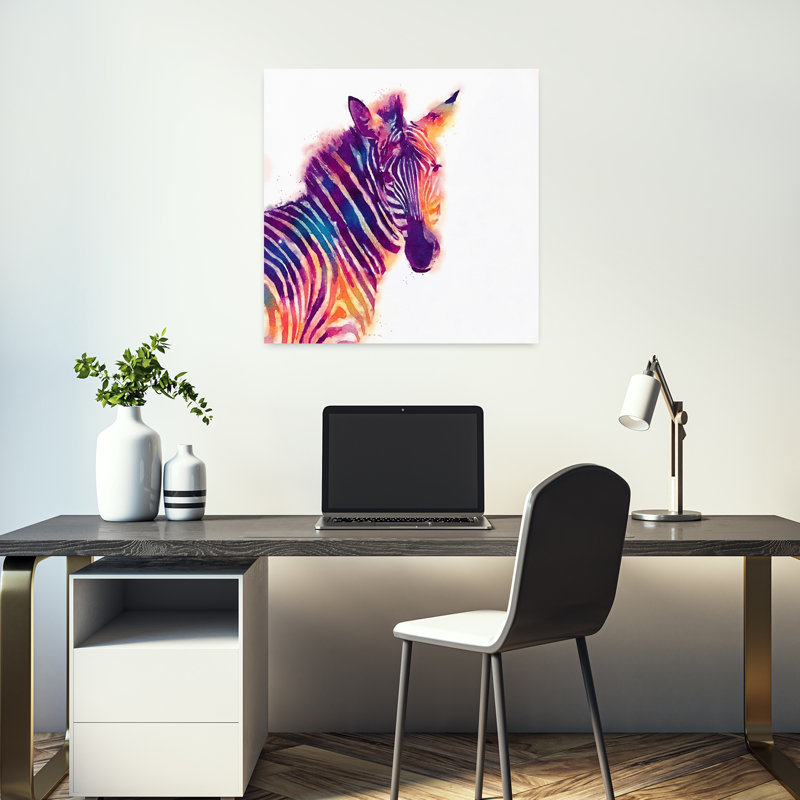 Art zébré contemporain The Aesthetic II, H 18 po x l 18 po