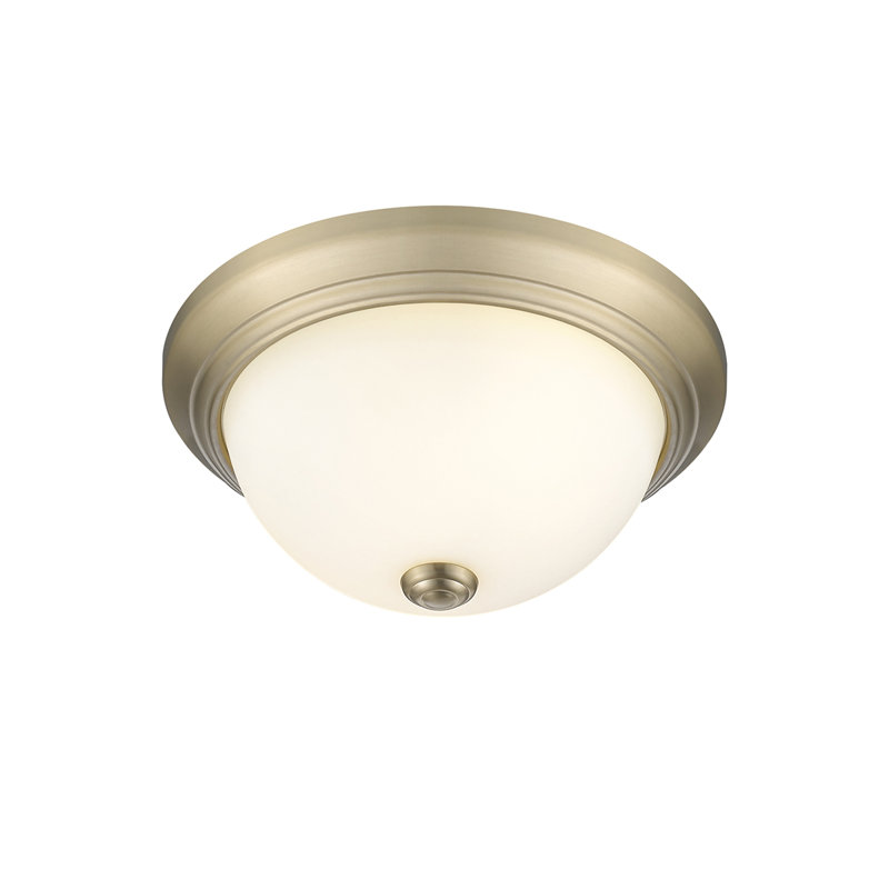 Plafonnier encastré 11 po 2 lumières Andrew-Joseph, Or moderne