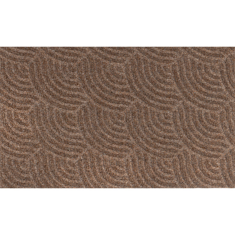 Non-Slip Geometric Doormat, Light Brown