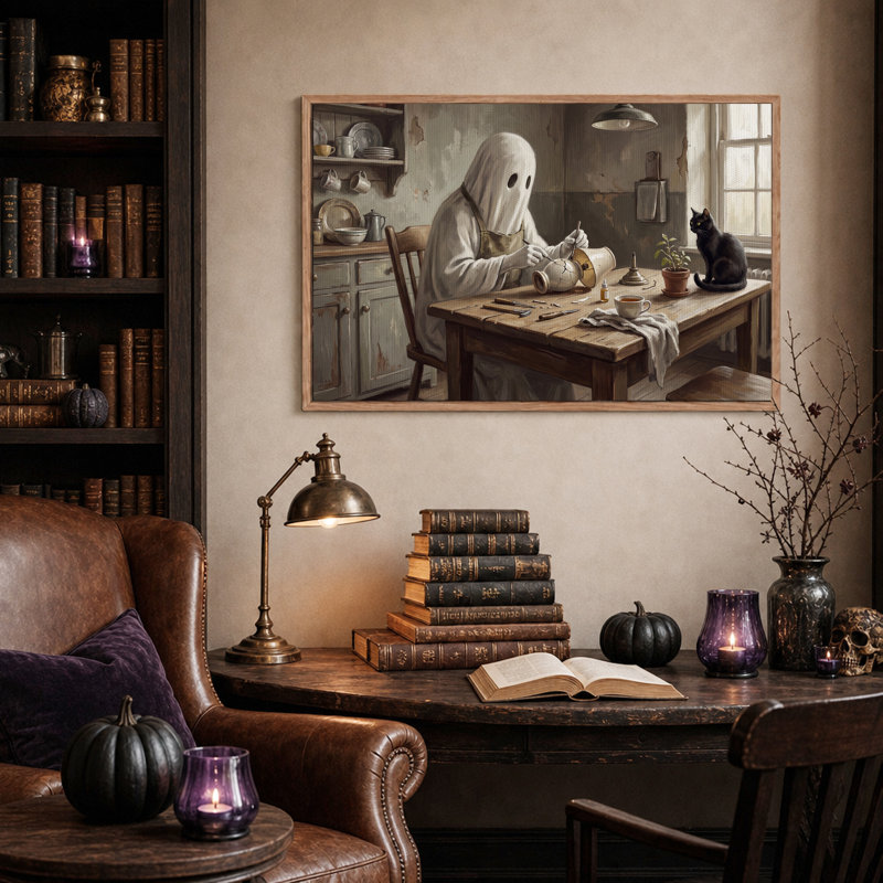 Art mural sur toile Halloween, H 32 po x l 48 po