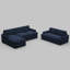 Ensemble de canapé modulaire et de causeuse en L rembourré en velours moderne pour salon-129932778