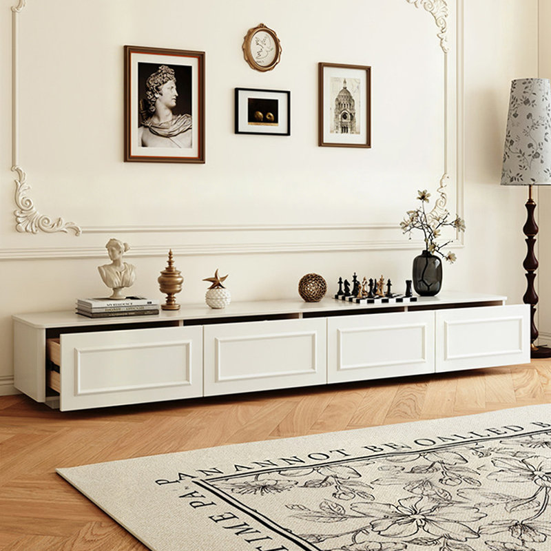 Meuble télé moderne en bois manufacturé beige, 86.61