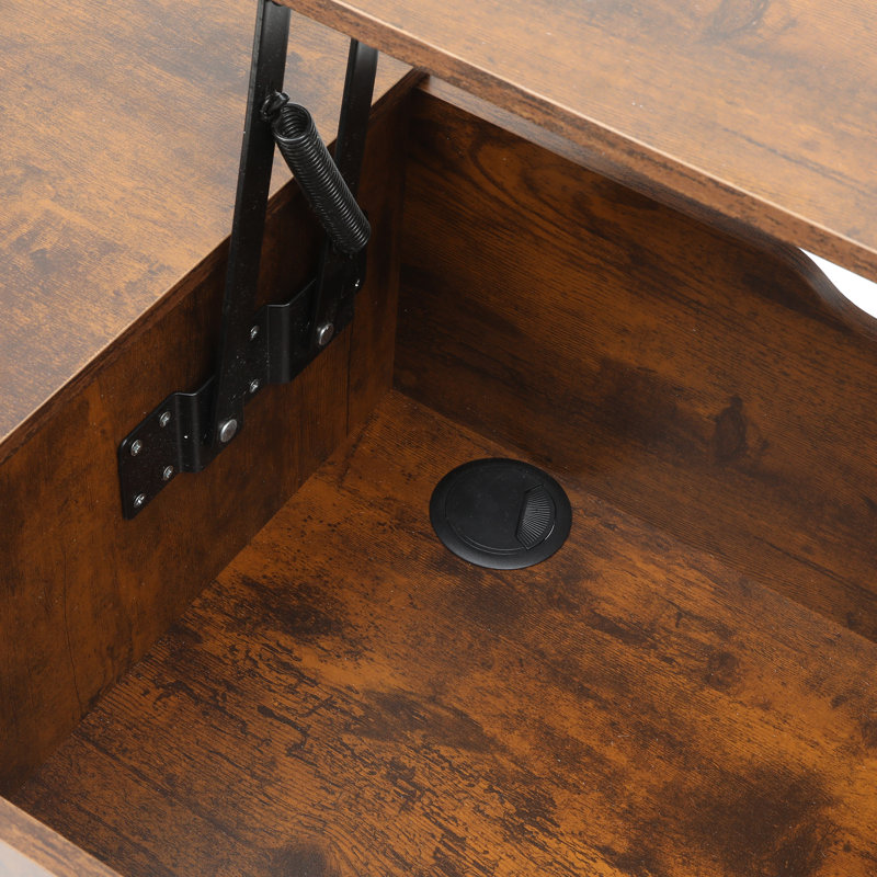 Lift Top Four Leg Coffee Table with Storage