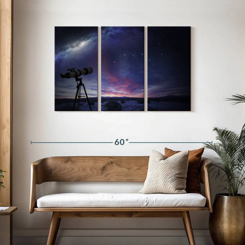 Oberle Observing The Milky Way And Stars, 28" H x 45" W