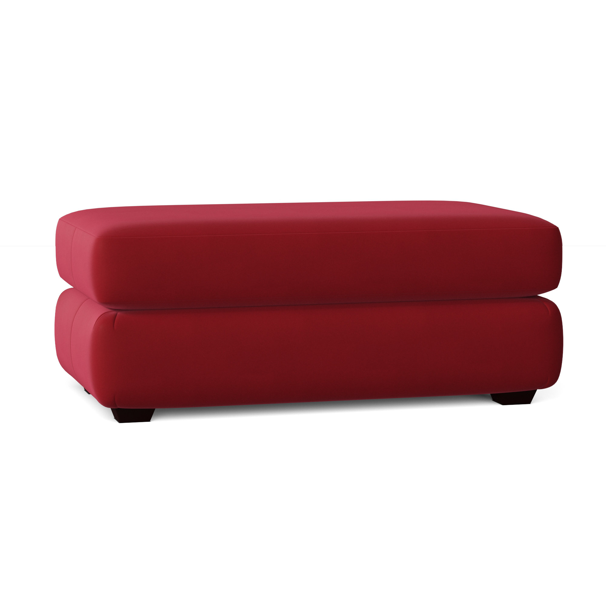 Emilio Upholstered Ottoman, Bayou Flame