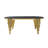 Mollyanne  Glass Top Oval Dining Table With Gold Stainless Steel Base For 8 Seats-982054477