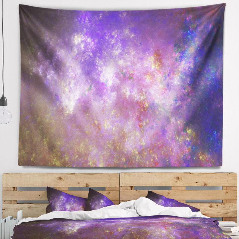 Ciel de ciel avec étoiles abstraites et floues tapisserie, H 68 po x l 80 po