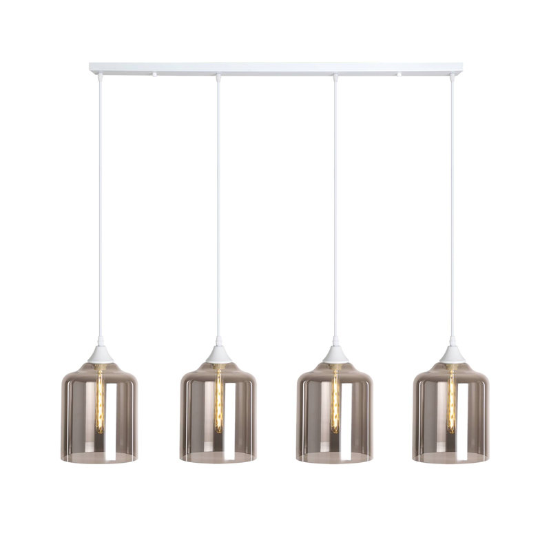 Gunda 4 - Light Kitchen Island Pendant, White, Smoke