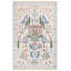 Tapis en coton antidérapant Château Estate, motif de jardin fantaisiste et paon, 80 cm x 150 cm