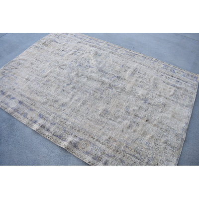 Vintage Wool Patchwork Rug, 67.3x90.9 Inch Beige Rug