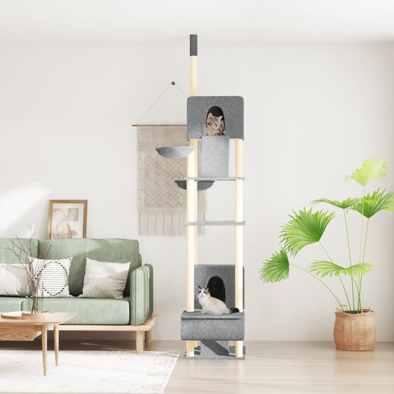 303cm H Cat Tree, Light Grey