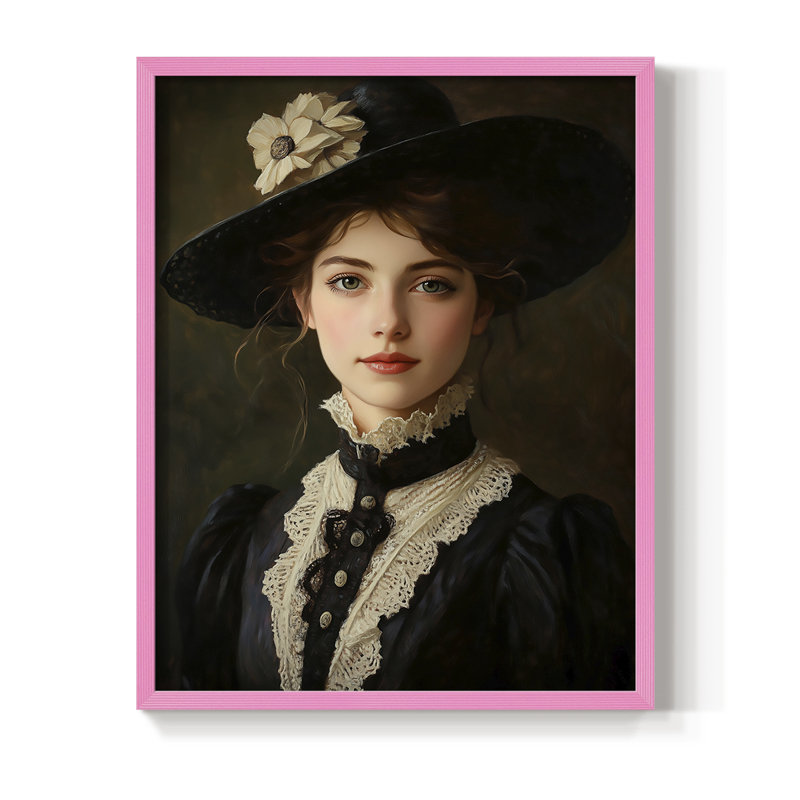 Reproduction encadrée WOMEN Series CCxxxi - bois massif, Rose, H 30 po x l 24 po
