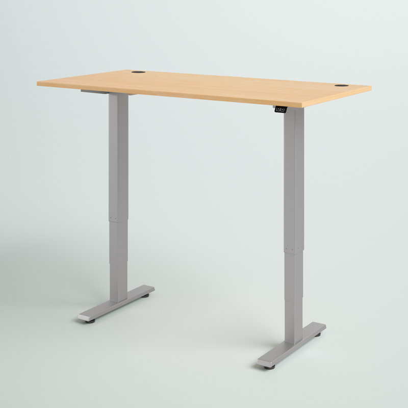 Bureau pour travailler debout à hauteur réglable, Chêne Naturel, l 59,45 po x P 29,37 po