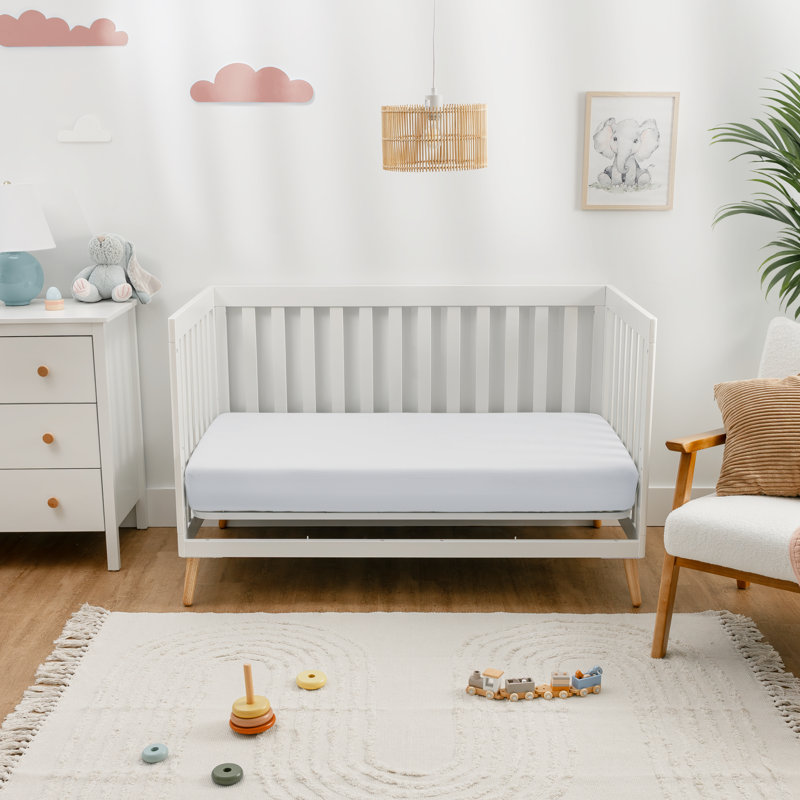Comfy Cubs 100% Muslin Cotton Fitted Crib Sheet - Soft, Standard & Breathable Crib Sheets - Snug Fit, Secure Elastic for Boys & Girls