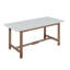 Ensemble de salle à manger d'extérieur 5 pièces, table rectangulaire avec trou pour parasol et quatre chaises-2034829696-2034829699