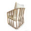 Chaises en rotin PE tissées à la main avec coussins et structure en métal Piero
