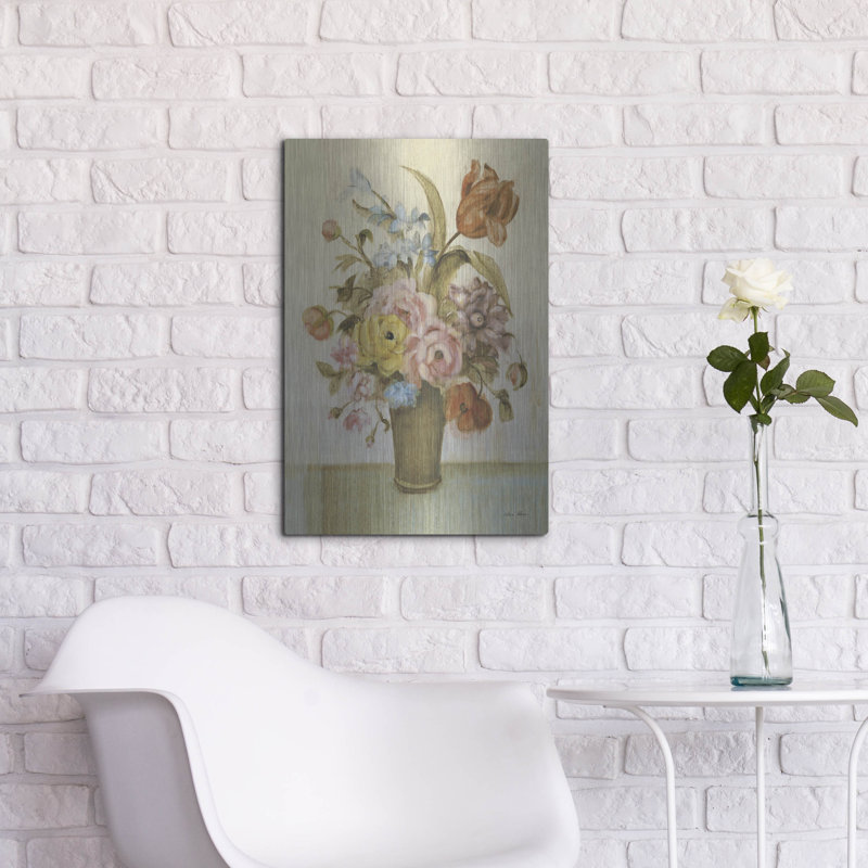 Art mural en métal Winston Porter «Garden Bouquet 1» par Cheri Blum, H 24 po x l 16 po