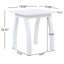 Table d'appoint rectangulaire en bois blanc PU, largeur 15 pouces, fonctionnelle pour recharger et exposer des appareils, hauteur 19,48 pouces.